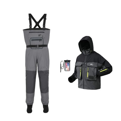 Скидка при покупке комплекта: забродные сапоги 8Fans и рыболовные куртки.