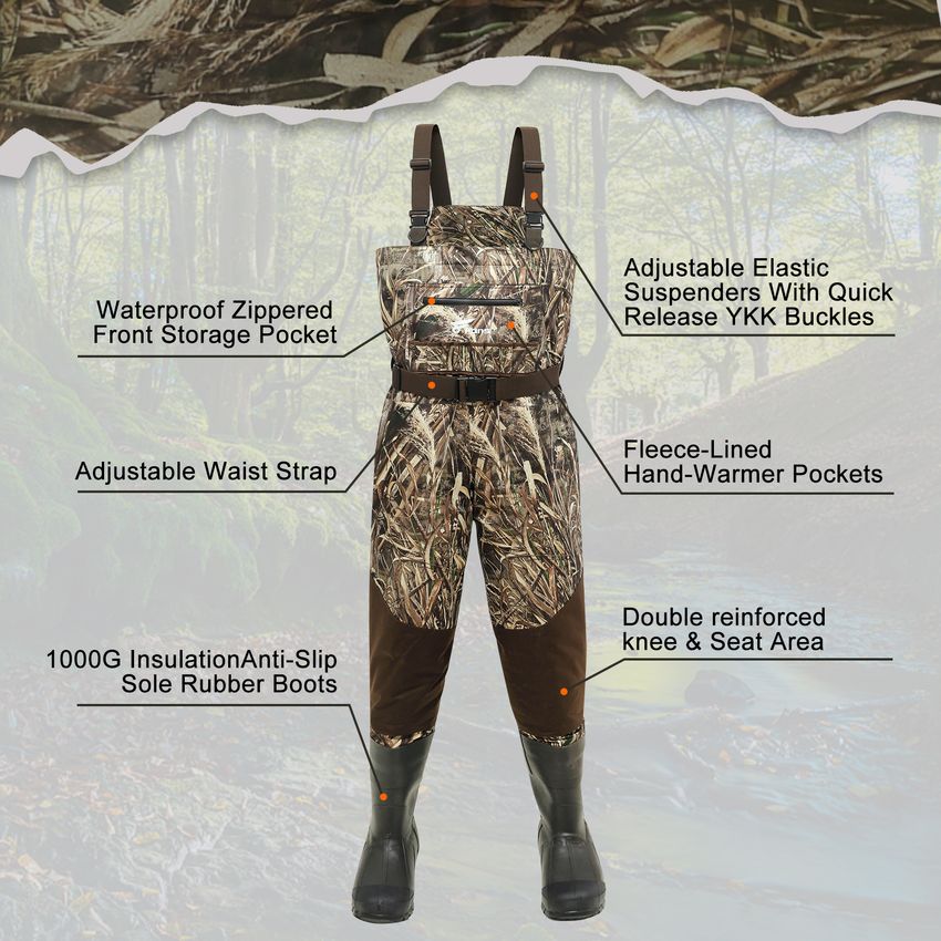 8 Fans Breathable Chest Wader 3-Ply 100% Durable and Waterproof