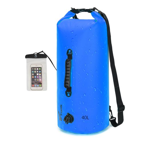 8fans Lightweight Roll Top Dry Bag with Phone Case Available in 30L/40L/50L Sizes