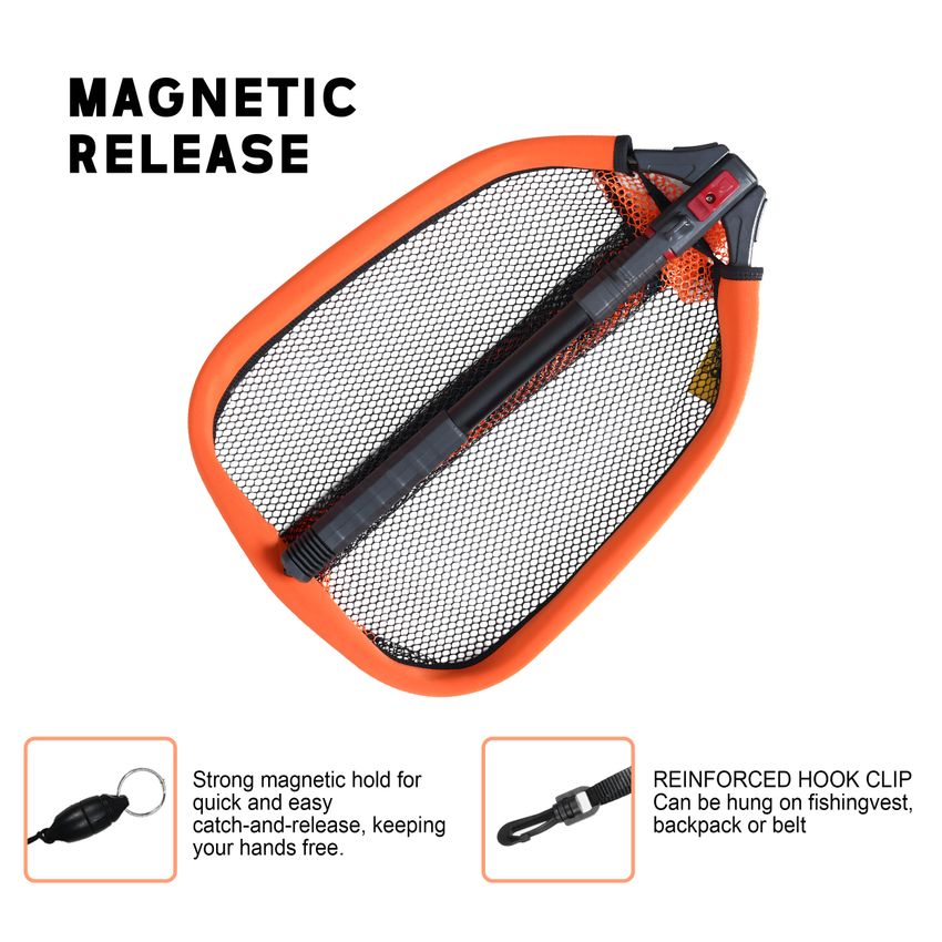 8FANS Floating Fishing Net, Foldable Extendable Fish Landing Net