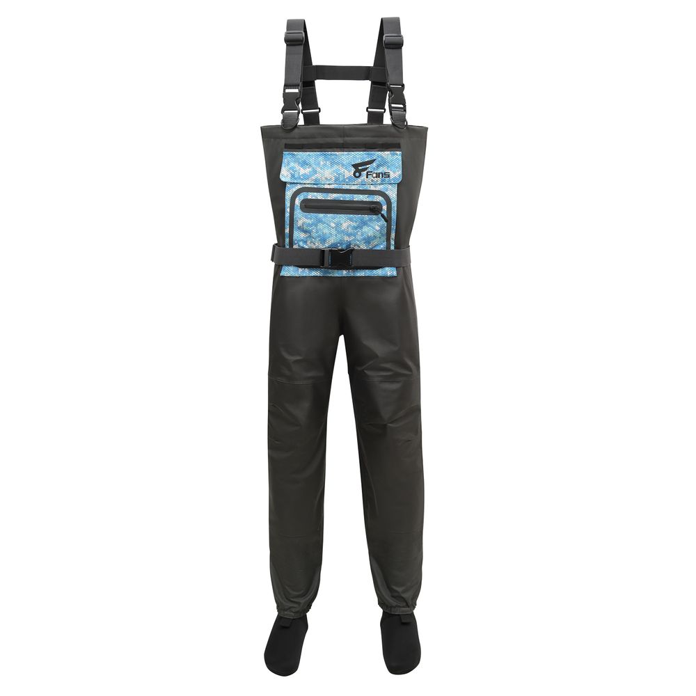 8Fans New Design  3-Layer Ocean Camouflage Lightweight Waterproof and Breathable Chest Waders