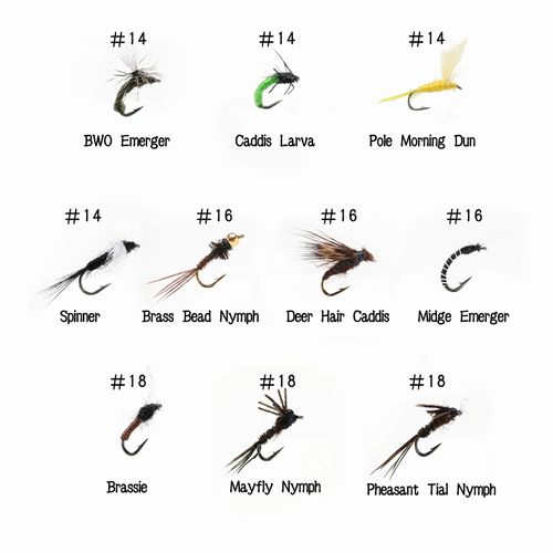 8Fans 10PCs Fly Fishing Dry Flies Kit