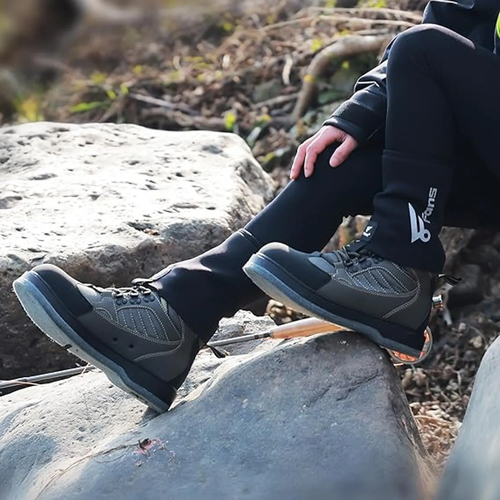 Неопреновые забродные носки с войлочной подошвой и забродные сапоги для ловли рыбы нахлыстом и ходьбы по воде.