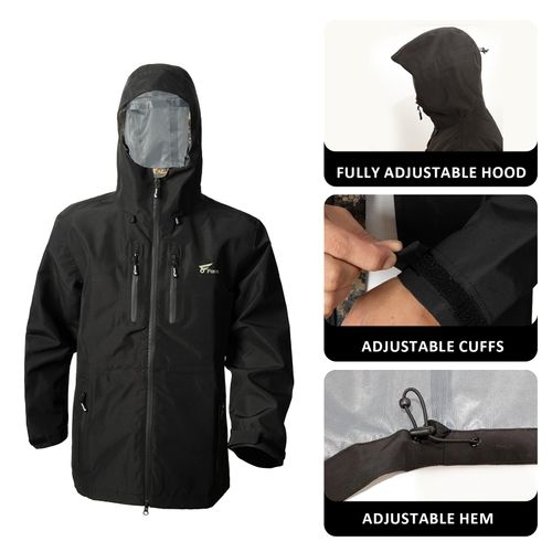 8fans Men Hooded Softshell Windbreaker 3 in 1 Winter Fishing Jacket