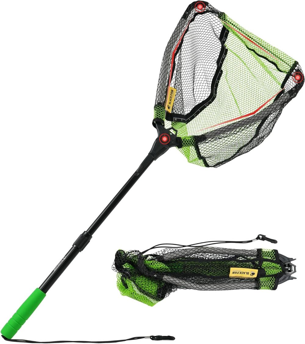 8FANS & Black Paw Co-brand Foldable Telescopic Rubber Coated Fishing Net