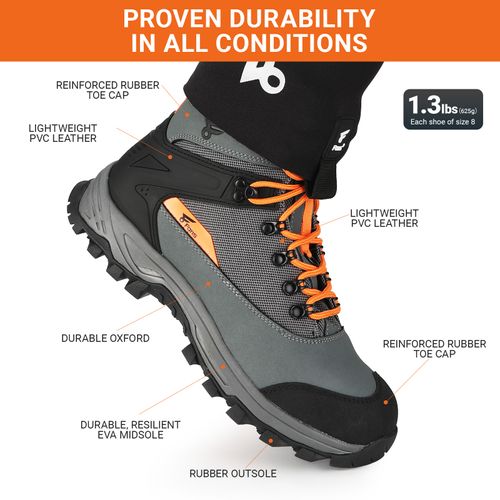 Men’s Wading Boots with Steel Nail Grip, Lightweight  Wader Shoes