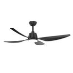 black four blade ceiling fan with light