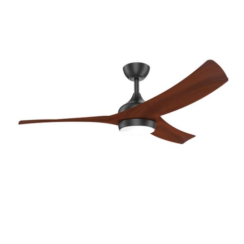 Morden Smart 52 Inch 3 Solid Wood Blades Ceiling Fan With Light And Remote Control