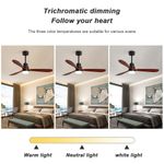 3 lighting color for KBS Wooden Propeller Ceiling Fan