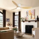 52'' Quiet Modern Ceiling Fan with ABS Blades in a living room