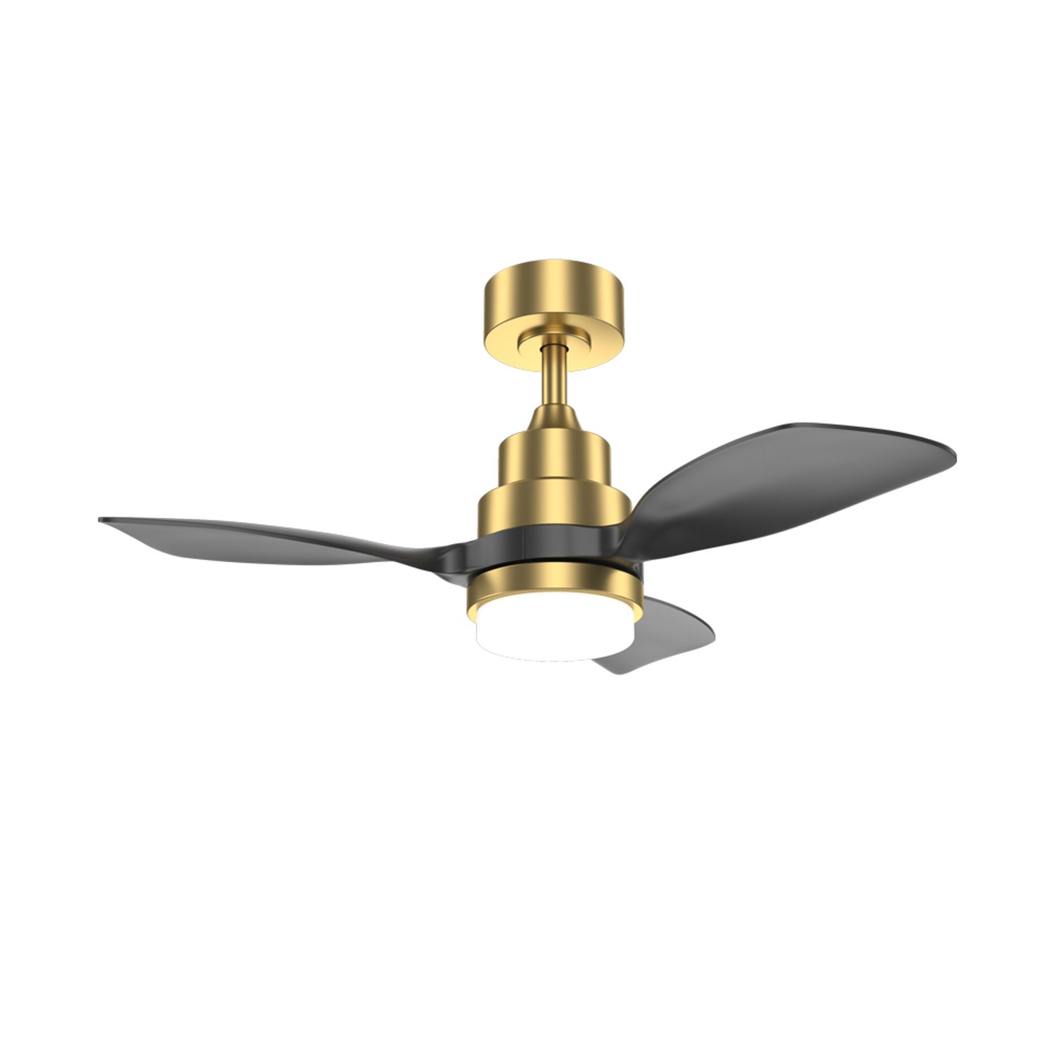 36" Designer Wooden Ceiling Fan 6-Speed Remote Control Gold and black KBS-36K002