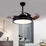 Dual Mount Telescopic Ceiling Fan with Dimmable LED Light Kit