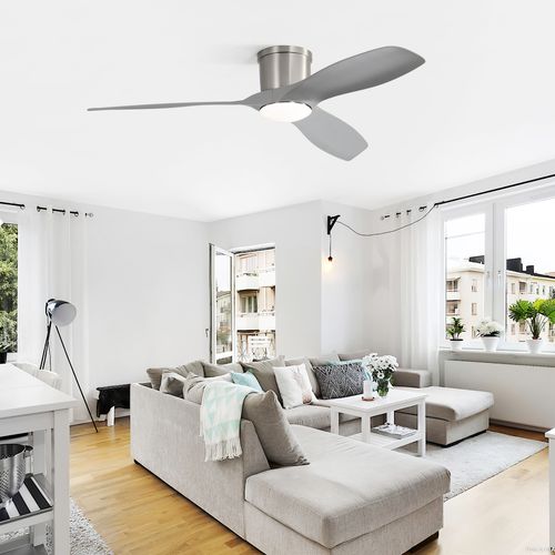 3 Blades 52 Inch High Quality Ceiling Fan With LED Light Smart Ceiling Fan With Remote Control