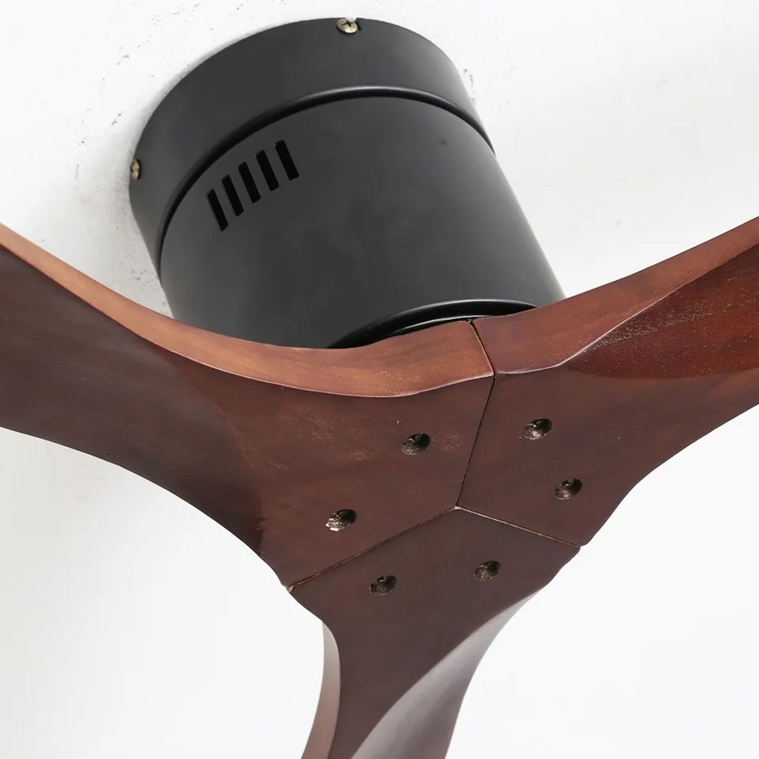 52" Flush Mount Dark Wood Ceiling Fan mount