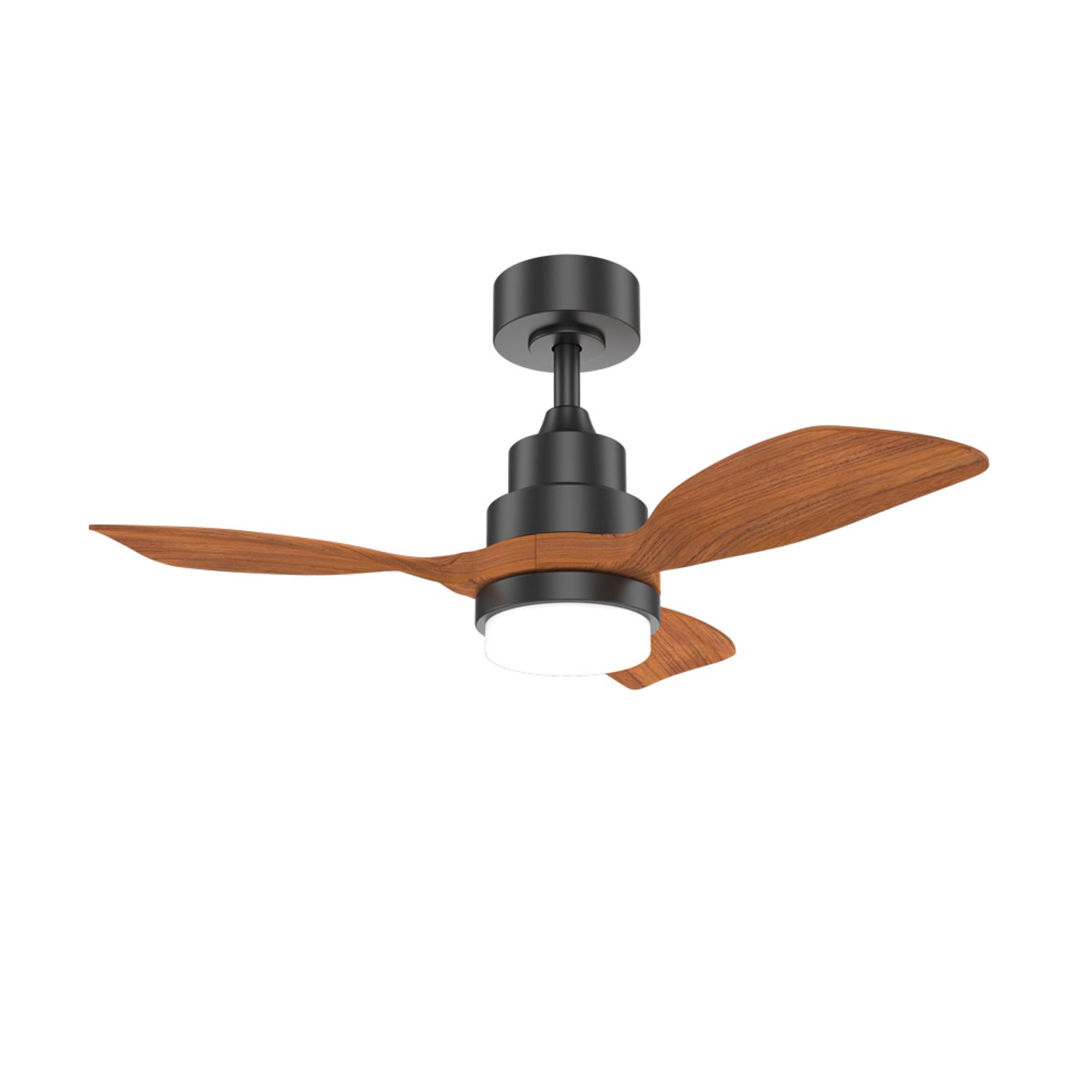 36" Designer Black and Wooden Ceiling Fan 6-Speed Remote Control KBS-36K002