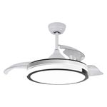 Intelligent Control Retractable Ceiling Fan with Dimmable LED Light Kit
