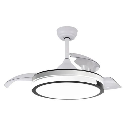 Intelligent Control Retractable Ceiling Fan with Dimmable LED Light Kit