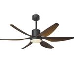KBS Wholesale Black 6 blade ceiling fan with light
