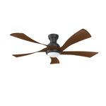 KBS 5-Blade Unique Dark Wooden Ceiling Fan with Lights & Remote