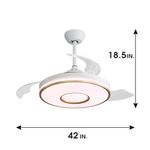 42‘’Bladeless Retractable LED Ceiling Fan