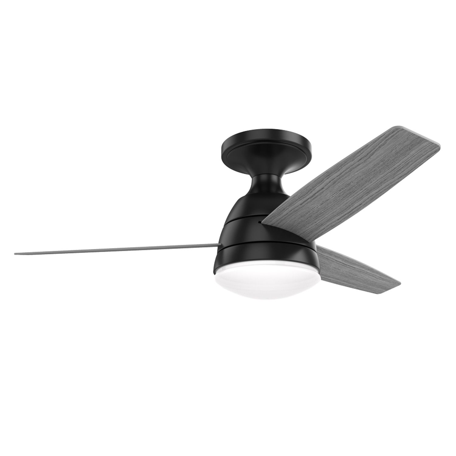 KBS wholesale 44 Inch Flush Mount DC Ceiling Fan with Light black and gray