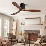 kbs Solid Wood Ceiling Fan Remote Control Kit with Reverse in a living room