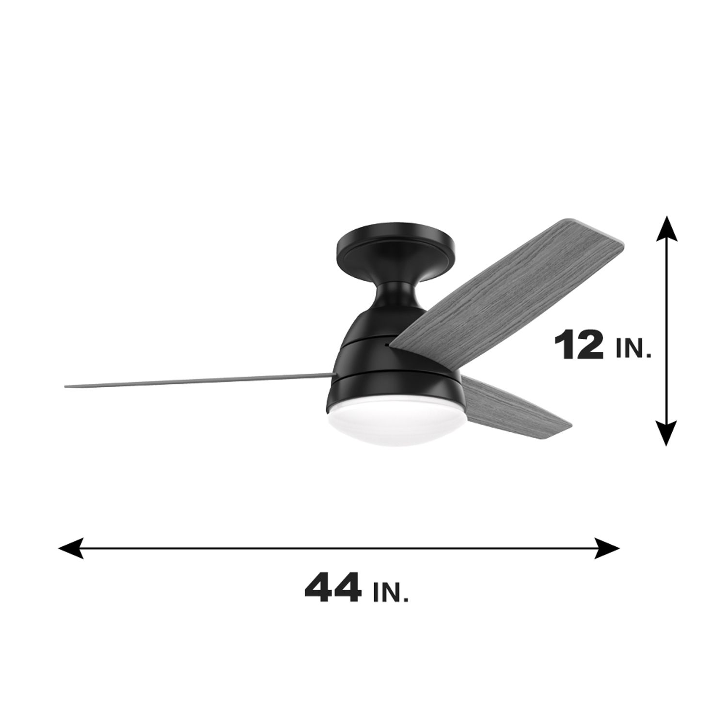 KBS wholesale Flush Mount DC Ceiling Fan with Light 44 Inch size