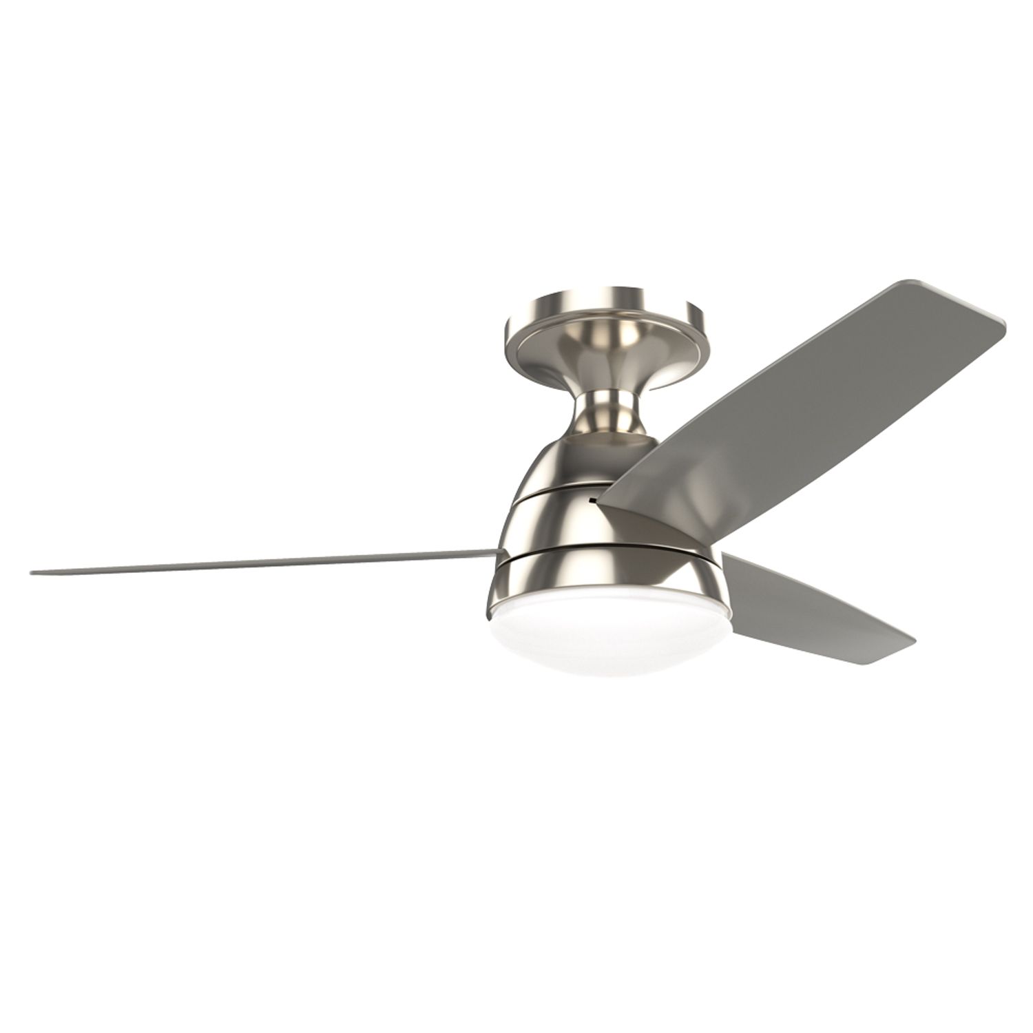 KBS wholesale 44 Inch Flush Mount DC Ceiling Fan with Light silver