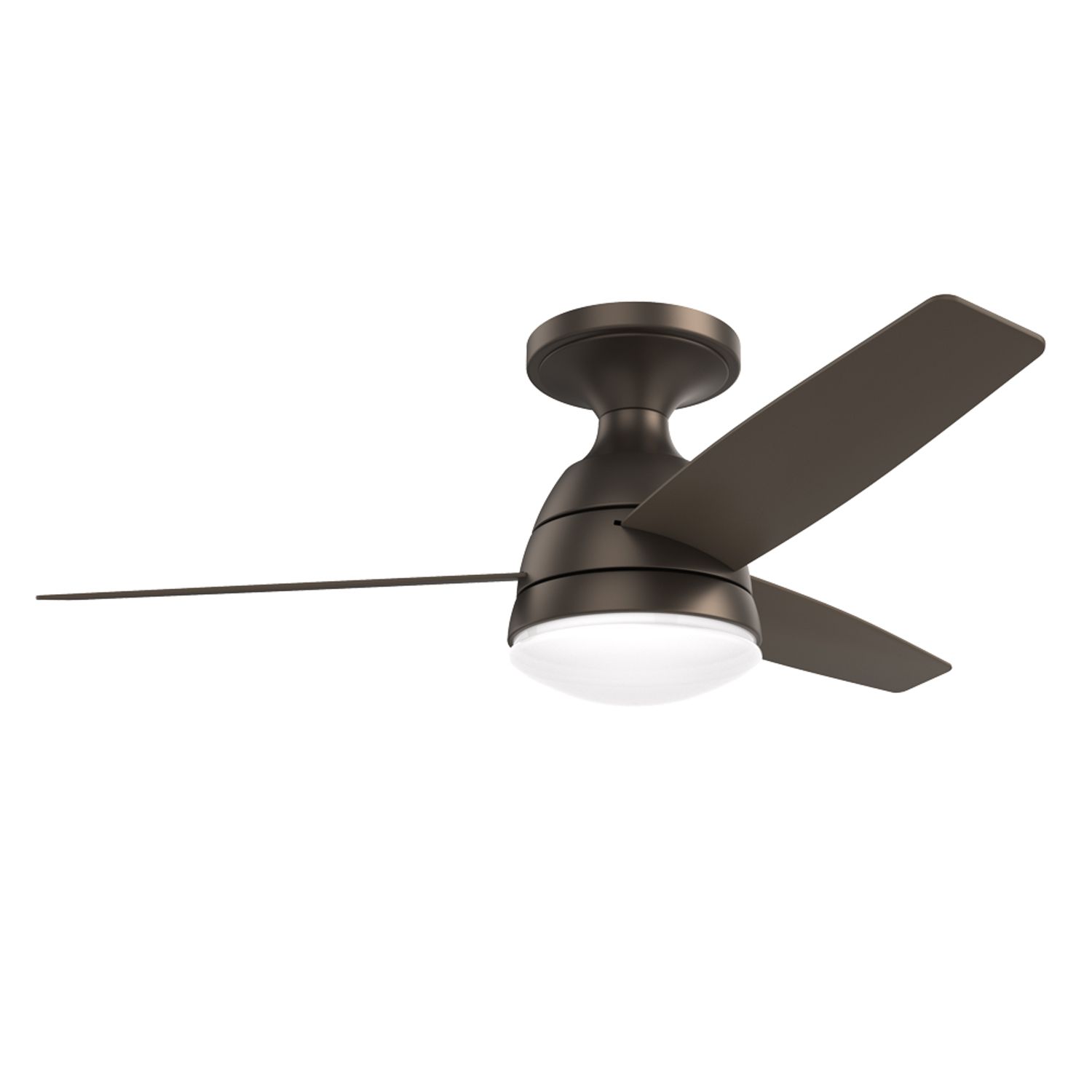 KBS wholesale 44 Inch Flush Mount DC Ceiling Fan with Light brushed nickle