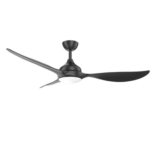 New Utility Minimalist 56 Inch Large Industrial Ceiling Fan 3 Blade Black Modern Ceiling Fan With Light