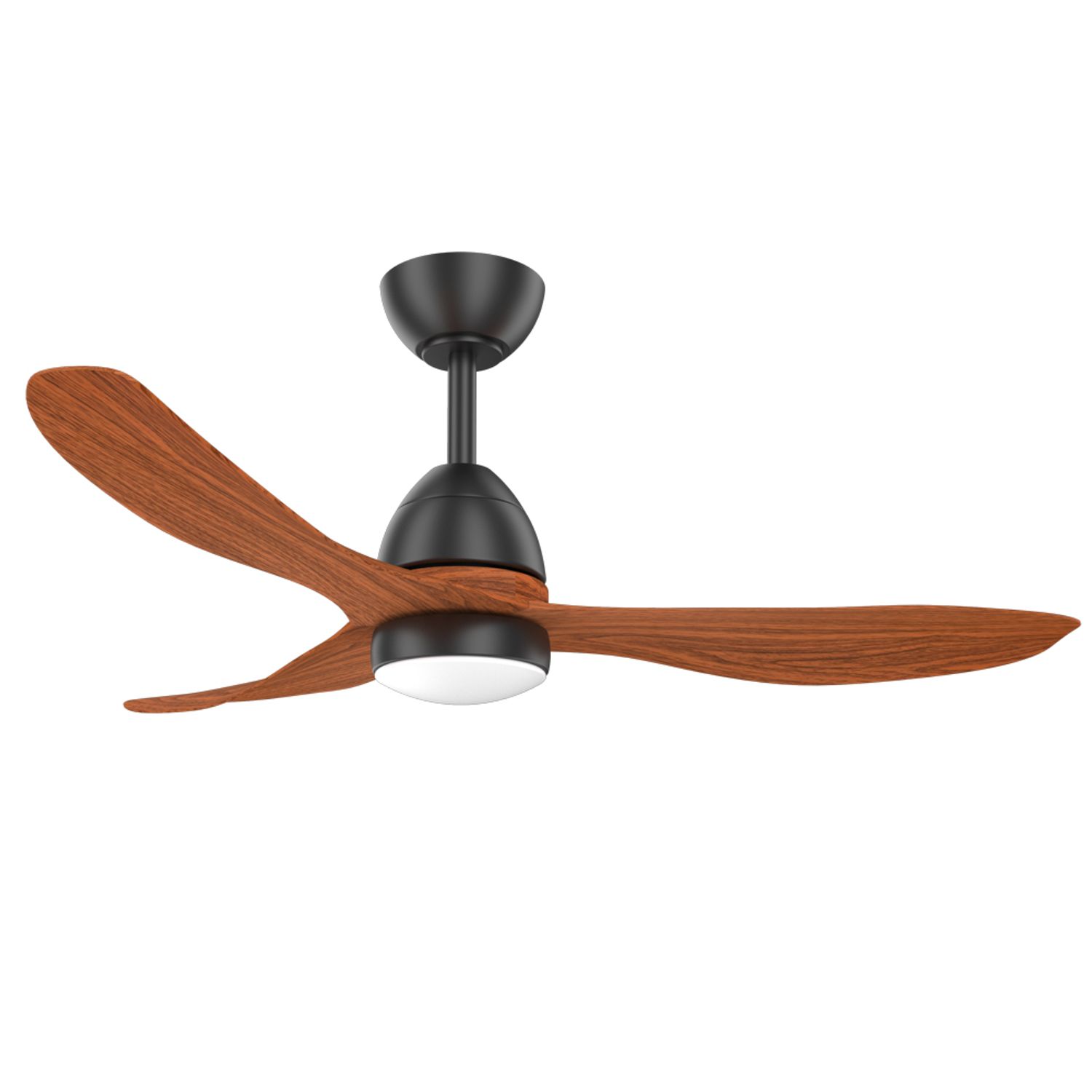 kbs 52" Low profile Real Wood Ceiling Fan with Reversible Motor and LED Light