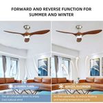 forward and reverse airflow for summer and winter of Wood Blade Ceiling Fan with Light