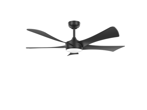 Fancy Ceiling Fan With Lights 52 inches 5 Blades Black Ceiling Fan Modern Simple Mute Ceiling Fan Light