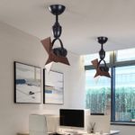 KBS 14" decorative abs ceiling fan in a living room