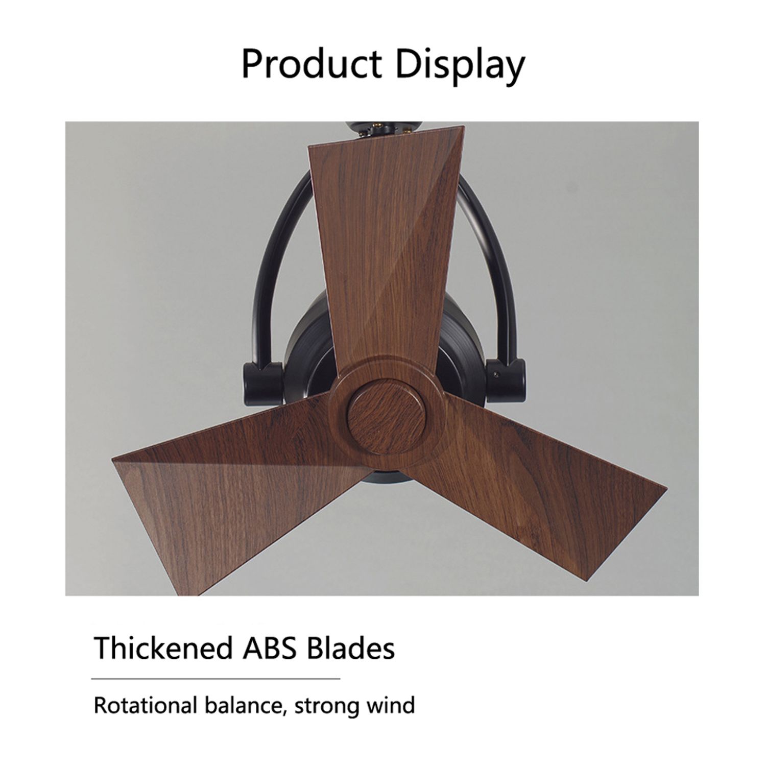 KBS small designer ceiling fan with thickened ABS blades