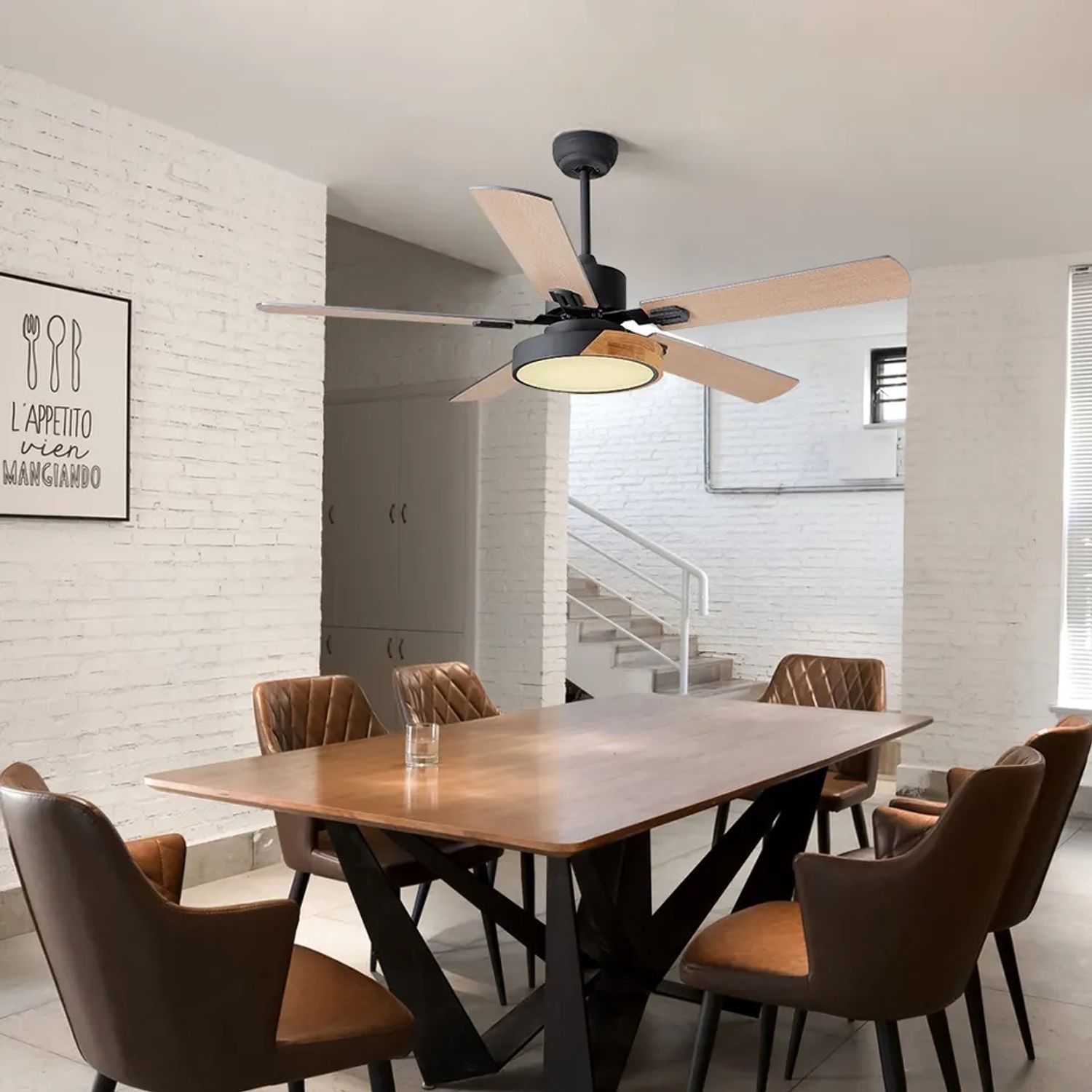 KBS 52" silent ceiling fan with light