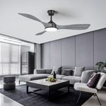KBS Gery indoor tropical wood ceiling fans with lights in a modern living room