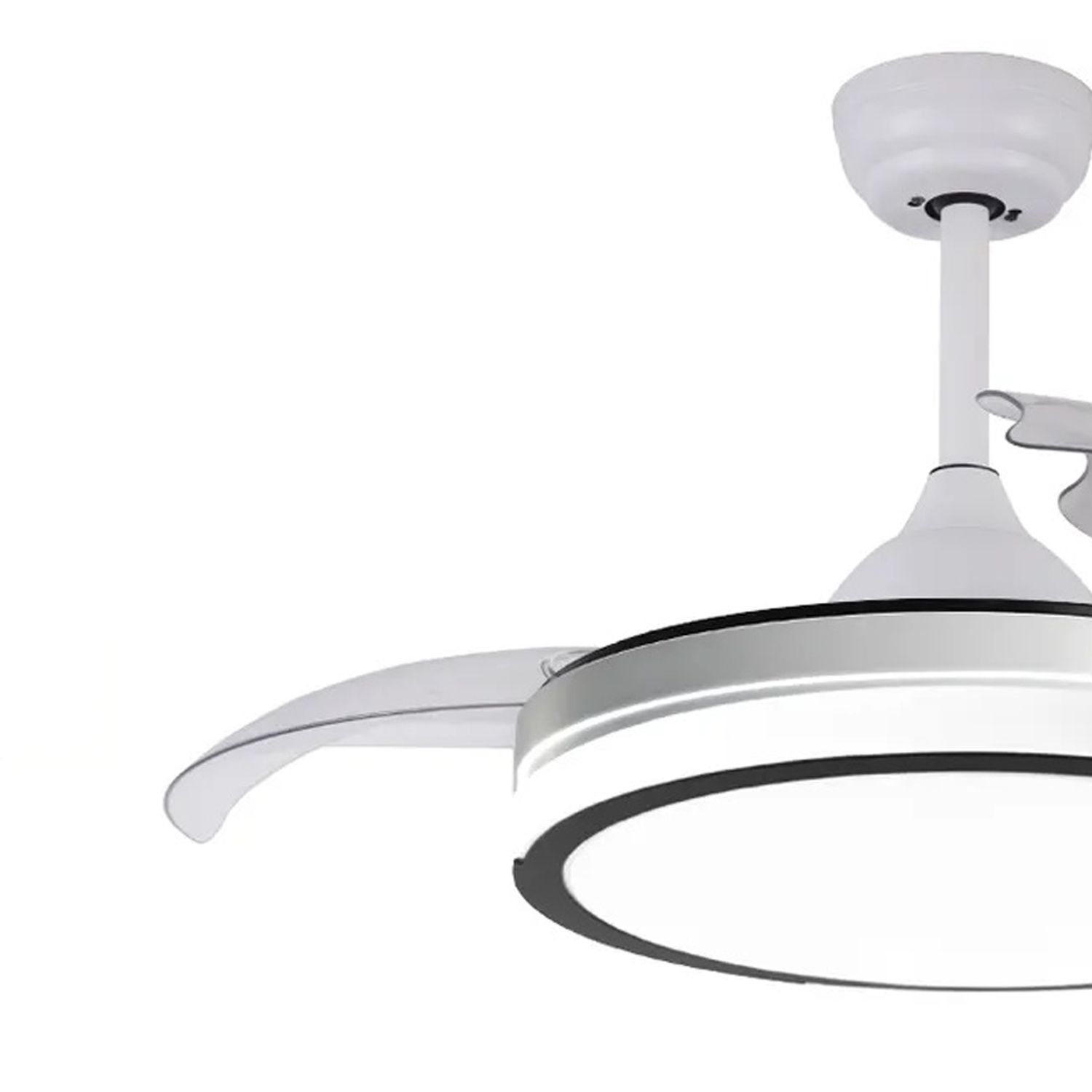 Intelligent Control Retractable Ceiling Fan with Dimmable LED Light Kit
