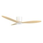KBS white natural wood ceiling fan without light
