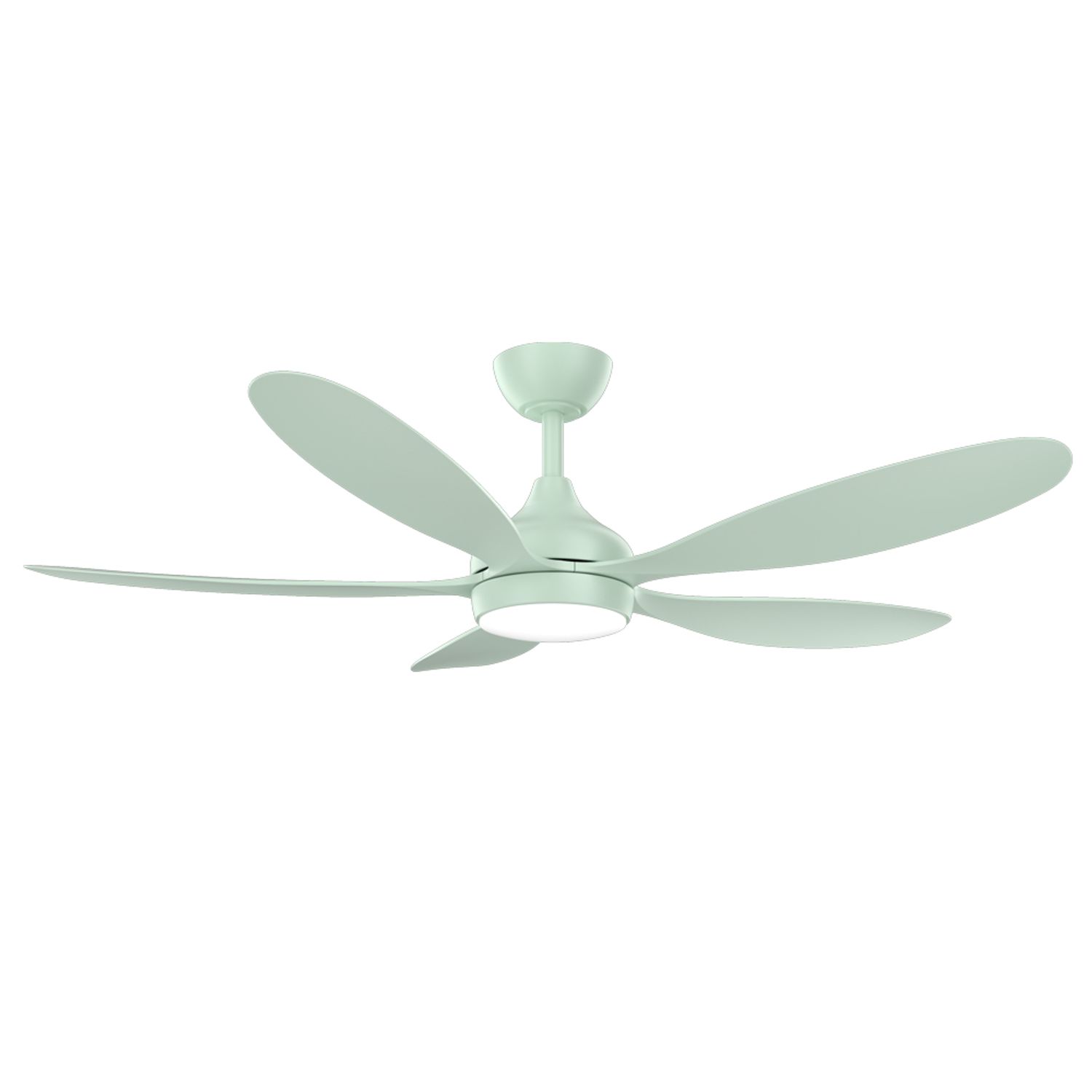 KBS all green modern ceiling fan with dimmable light and smartphone control