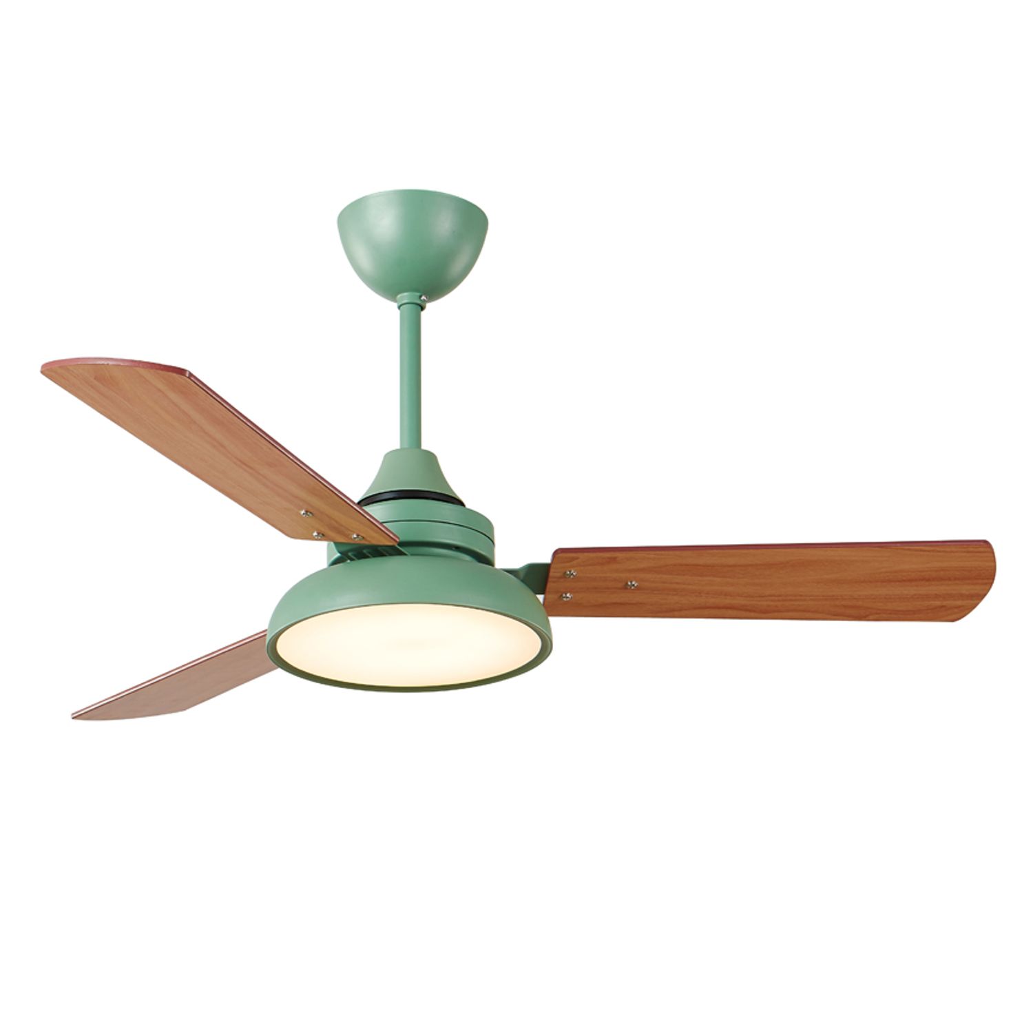 KBS Green and plywood blade contemporary ceiling fan with led light