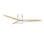 KBS wholesale White and Wooden Design Ceiling Fan with Light, Reverse Function & Remote Control