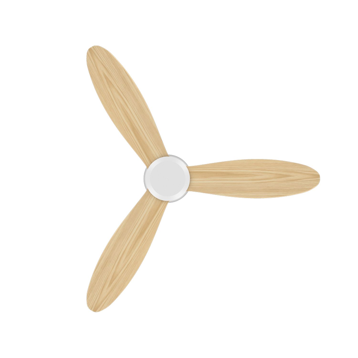 3 blade reversible natural wood ceiling fan without light