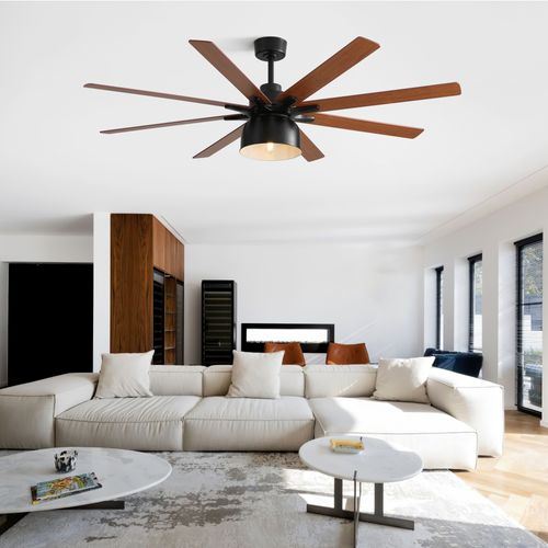 Large Ceiling Fans With Electric Bulb 8 Blades Contemporary Ceiling Fan With Light