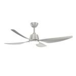 silver four blade ceiling fan with light