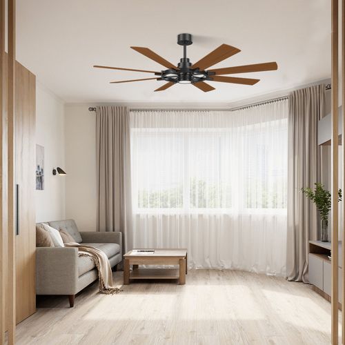 Modern Smart 60 Inch Extra Large Industrial Ventilation Ceiling Fan With Light And Remote Control