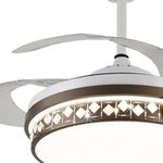 Bronze Retractable Ceiling Fan Dual Mount with Dimmable LED Light Kit