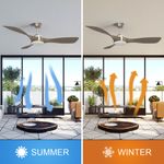 summer and winter reversible function of KBS wood indoor tropical ceiling fans with lights