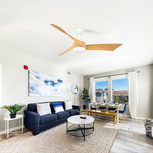 Modern New Design Ceiling Fan 52 Inch Large AC DC Ceiling Fan With Light And Remote Control