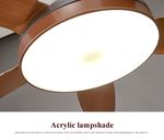 Acrylic lampshade of KBS 56 inch ceiling fan with light and remote